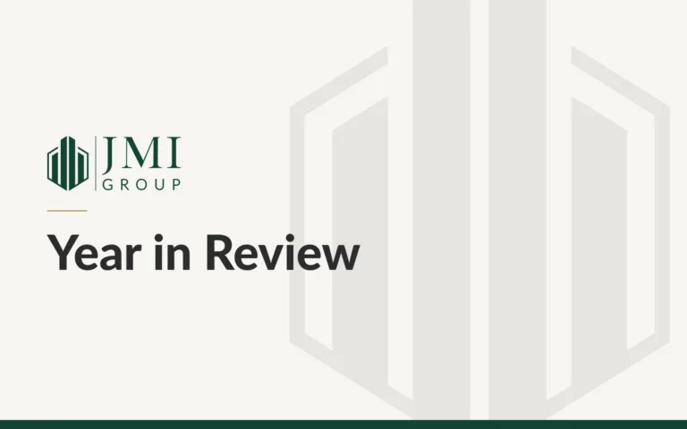 JMI Group article graphic titled Year in Review, on 2024 tenant additions across St. George retail centers and Fort Pierce