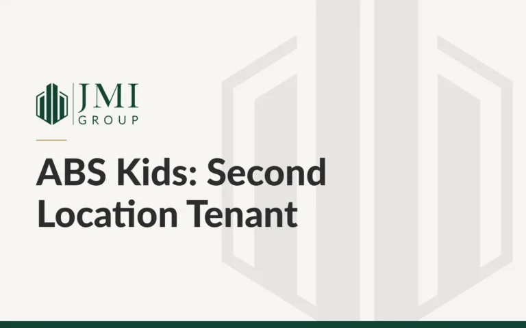 JMI Group article graphic titled ABS Kids Second Location Tenant, on an autism therapy center buildout at 25 N Plaza in St. George