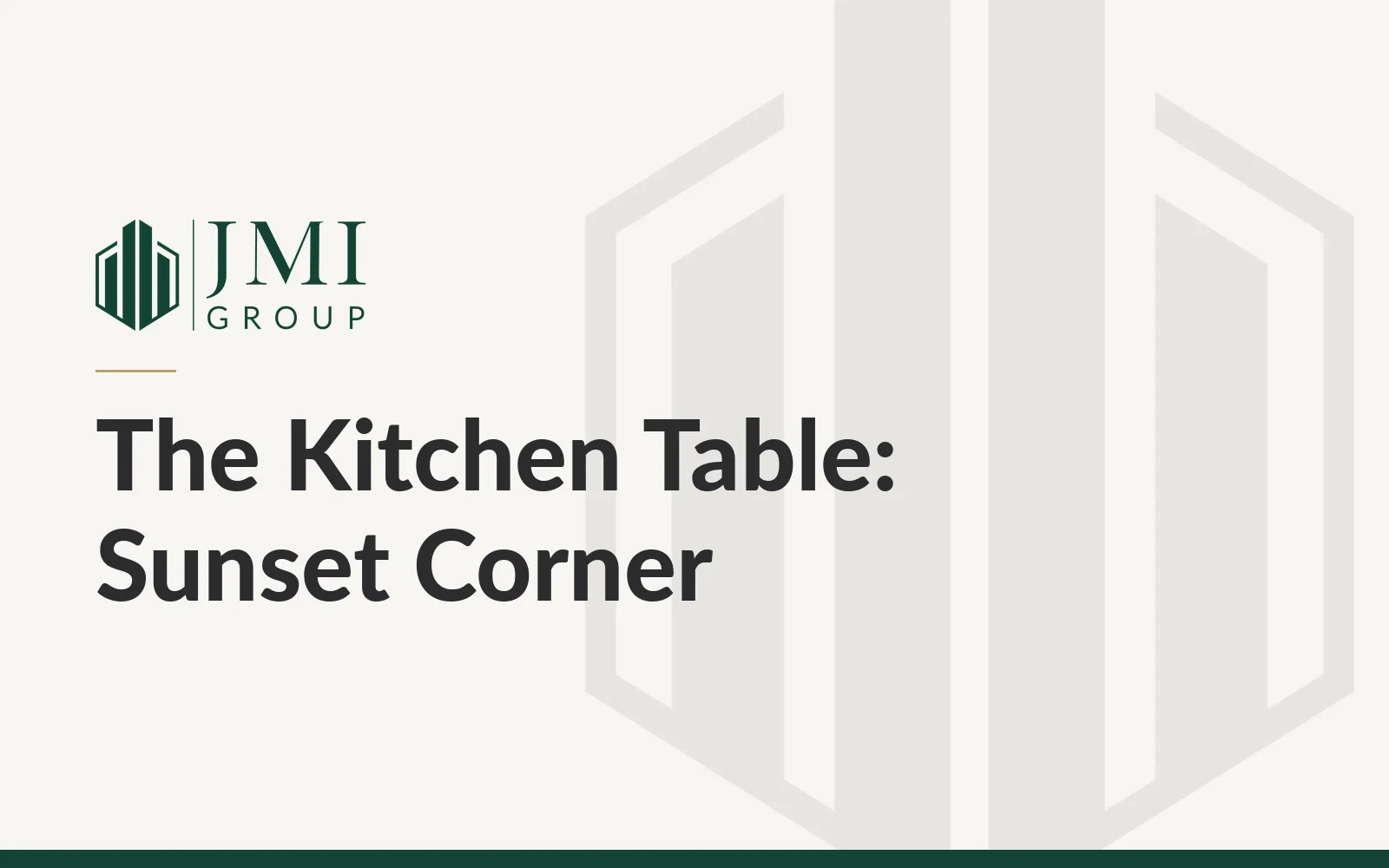 The Kitchen Table: Sunset Corner