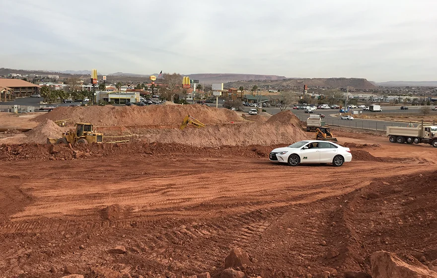 JMI Group project under construction with crew working on site