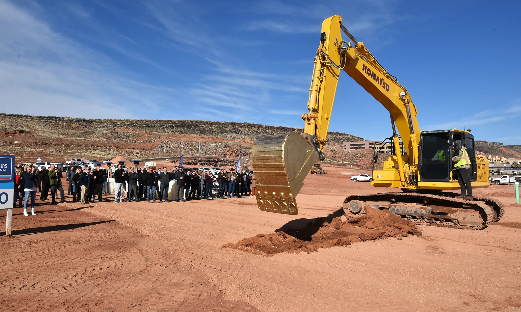 Aerial view of a JMI Group site under development in Washington County, Utah