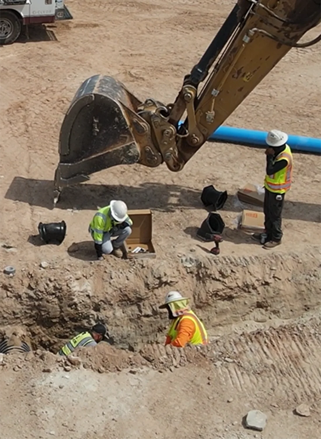Site conditions on ground being prepared for development