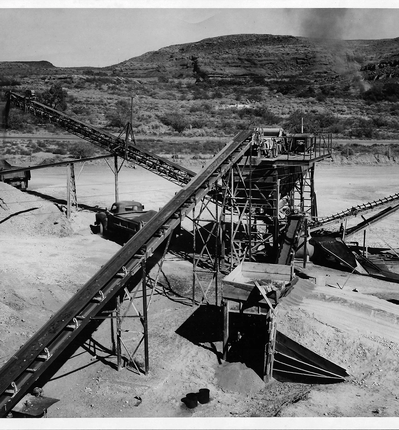 Archive photograph of the Jennings family at work