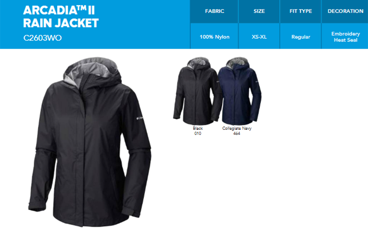 Columbia Women's Arcadia II Rain Jacket